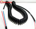 Cable rizado en espiral eléctrico del cordón de la ventaja de extensión de la alta flexibilidad por encargo