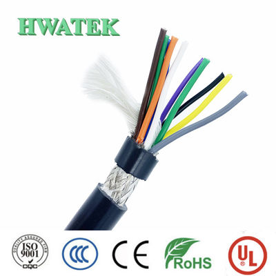 UL2095 4P×24AWG Trenzado blindado enlatado de cobre trenzado de goma PE aislamiento de PVC chaqueta 300V 80 ° C cable