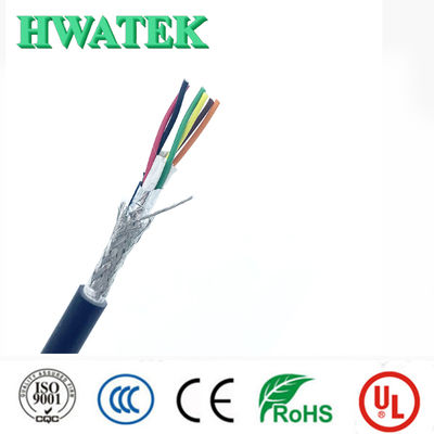UL21307 Cables flexibles industriales de cobre enlazado en lata con chaleco de aislamiento de PVC FRPE 7C × 24AWG + W