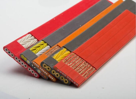 Cable plano eléctrico multicore con aislamiento XLPE certificado UL y resistente al aceite