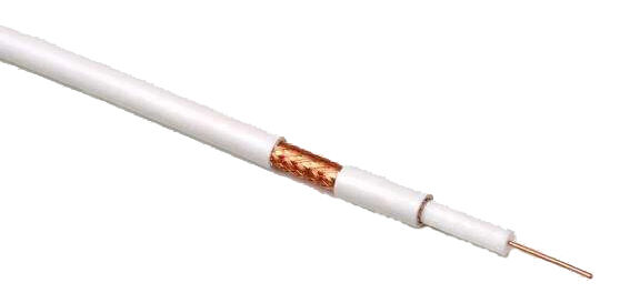 Cable coaxial JIS Rg59 de 3.0-5.3mm con blindaje trenzado, impedancia de 75±5Ω y cubierta de PVC para cámaras CCTV
