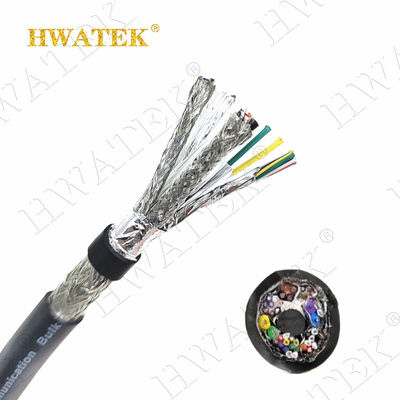 UL20276 Tinned Copper Stranded 6C×28AWG+ 1P x 28AWG braided  80℃ 30V PP insulation PVC jacket Cable