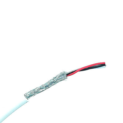 Cable de par trenzado con blindaje trenzado UL20549, cobre estañado multifilar, aislamiento de PVC, cubierta de TPU, 80℃, 300V
