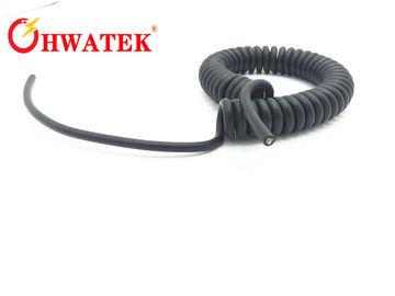 UL arrollada espiral de encargo del cable de la flexión del alambre eléctrico y buena elasticidad certificada CUL