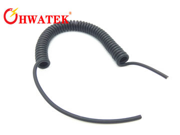 Cable de transmisión espiral retractable protegido con la envoltura externa de PUR para el vehículo