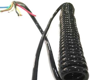 Base rizada en espiral protegida colorida de Mulit del cable de la flexión del alambre eléctrico de la primavera eléctrica